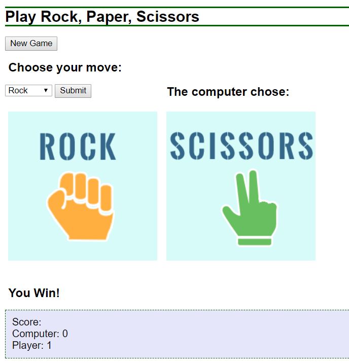 Rock Paper Scissors PHP Game