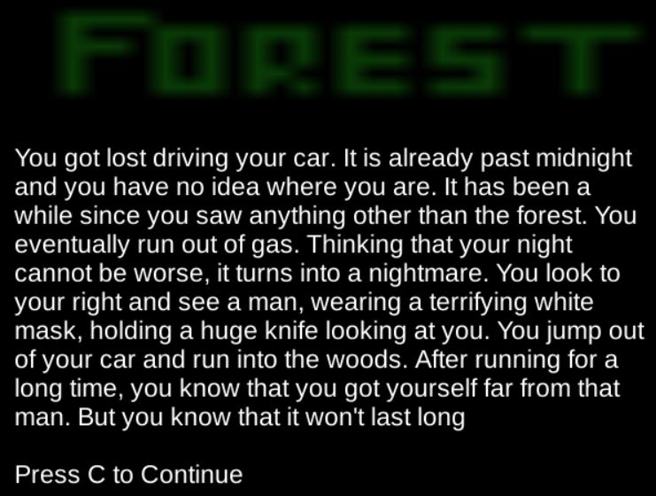 Forest Game Main Page
